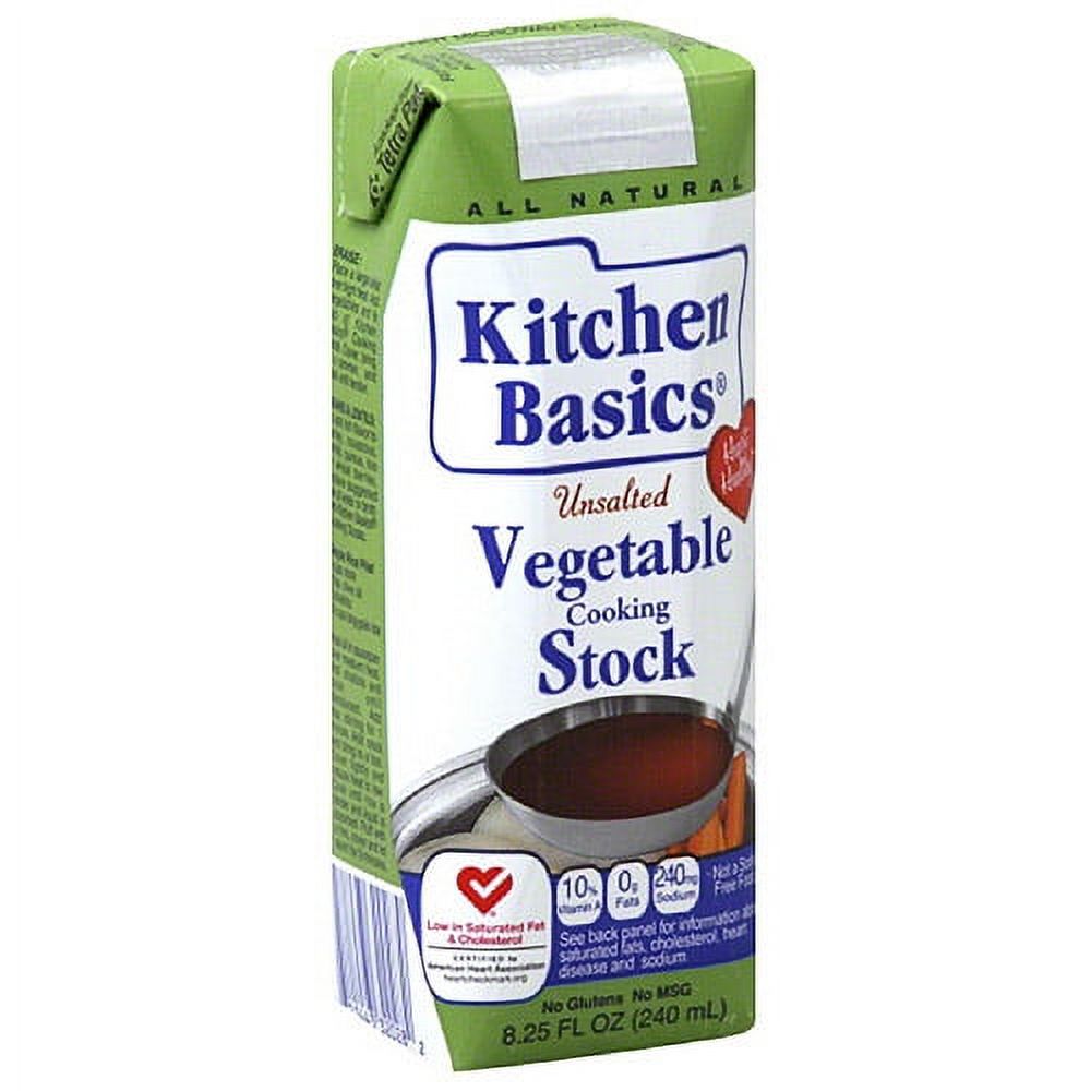 Kitchen Basics Unsalted Vegetable Stock, 8.25 fl oz, (Pack of 12