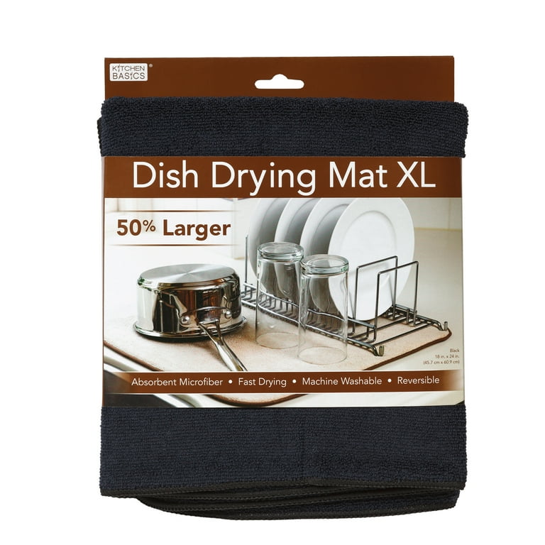 Large Microfibre Dish Drying Mat Washing Up Towel Kitchen Sink