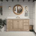 thumbnail image 1 of Kitchen Bath Collection Bella 60-inch Single Bathroom Vanity (Greige Oak/Engineered White): Fully Assembled Cabinet with Countertop and Sink, 1 of 2