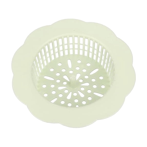 Kitchen & Bath Strainer with Flower Design for Debris & Hair Prevention - for Home, 10.6cm, Green