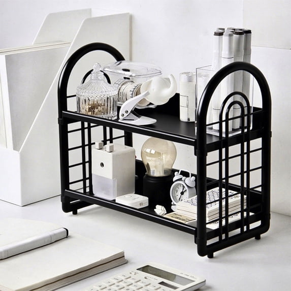 Kitchen Bathroom Office Dorm Spice Rack Cosmetic Stationery Storage Holders Display Shelf, Multi-use Wall Mount Organizer, Modern Minimalist Design, Space-saving Storage Solution, Countertop