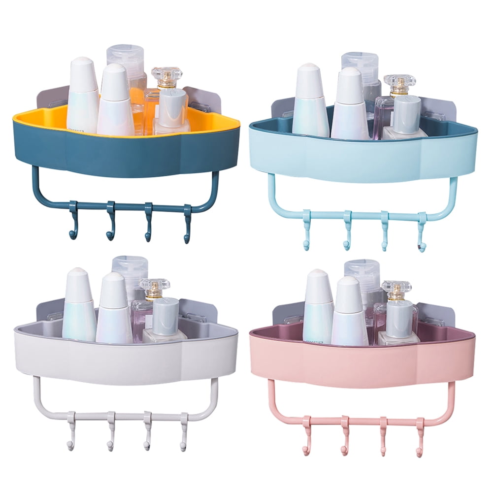 Triangle Ruler Storage Kitchen Bathroom Wall Mount Triangle Shelf Storage Corner Rack Holder ...
