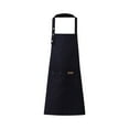 thumbnail image 1 of Kitchen Bib Apron with Pockets, Women Men Adjustable Neck Strap Water Resistant Apron for Chef/Artist/Waiter(Black), 1 of 6