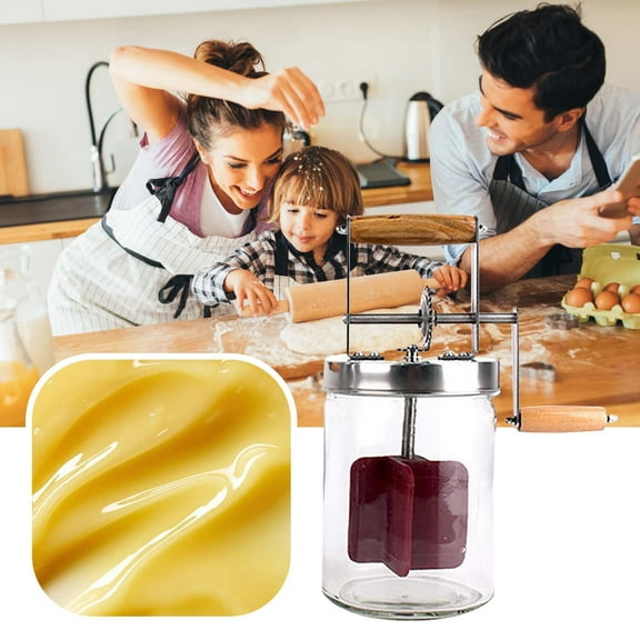 Kitchen Blender Kilner Vintage Glass Butter Churn; Delicious Homemade Butter In As Little As Ten Minutes; Large 34 Ounce Capacity Butter Churner 1 Ea,Clear Kitchen Food Blender