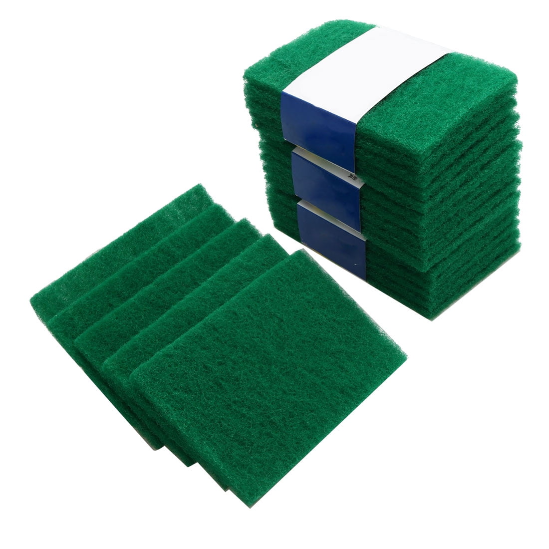Kitchen Bowl Dish Pot Wash Scrub Sponge Cleaning Pads Green 20pcs