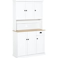 thumbnail image 1 of Kitchen Buffet with Hutch | Multi - tier Storage for Dishes, Appliances | Particle Board Construction | Anti - tipping for Safety, 1 of 6