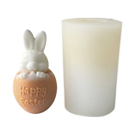 YiaNXan DIY Aromatherapy Soap Mould Silicone Easter 3D Bunny Rabbit Resin Candle Mold