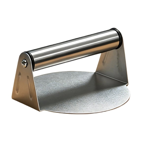 Kitchen Burger Press Stainless Steel Round Press with Raised Grip for Patties, Flatbreads, and Griddle Cooking