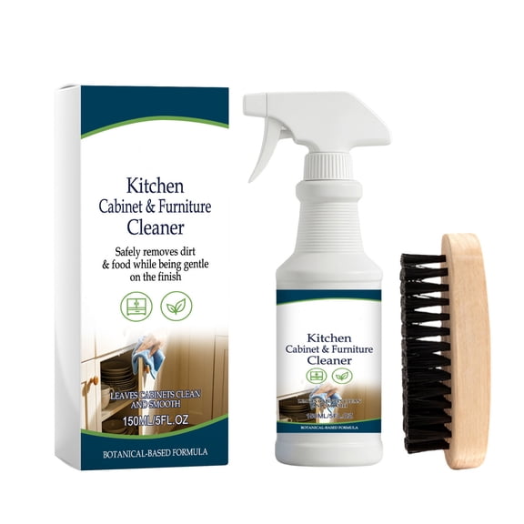Kitchen Cabinet Cleaner, Multipurpose Wood Surface Cleaning Spray For Removing Grease Fingerprints Food Residue And Dirt, Cabinet Care Solution For Kitchens Home Furniture Maintenance Daily Cleaning