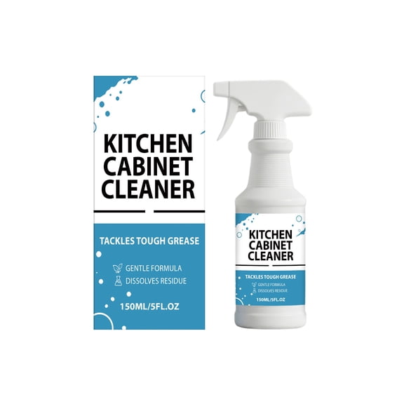 Kitchen Cabinet Cleaner Spray, 150ml Gentle Foam Formula for Cabinets, Stoves, and Range Hoods, Safe Effective Remover for Grease and Stubborn Oil Stains Color