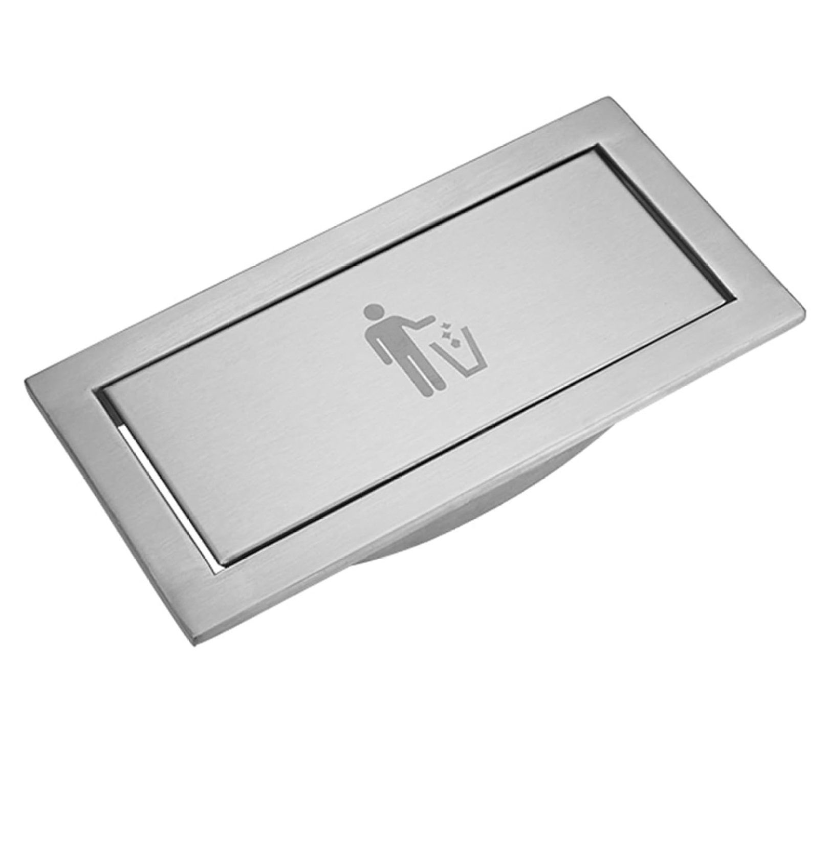 Kitchen Countertop Builtin Stainless Steel Trash Can, Recessed