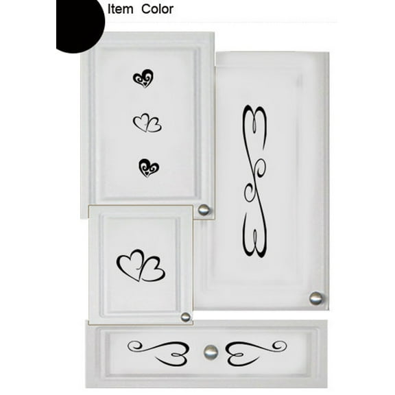 Kitchen Cabinet Decals Hearts