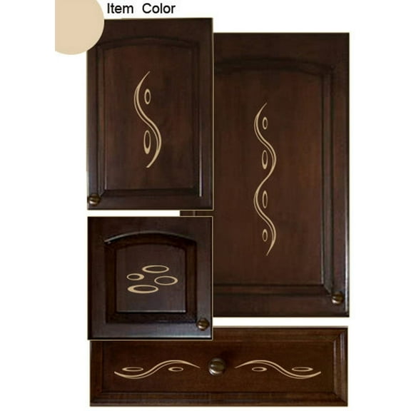 Kitchen Cabinet Decals Waves