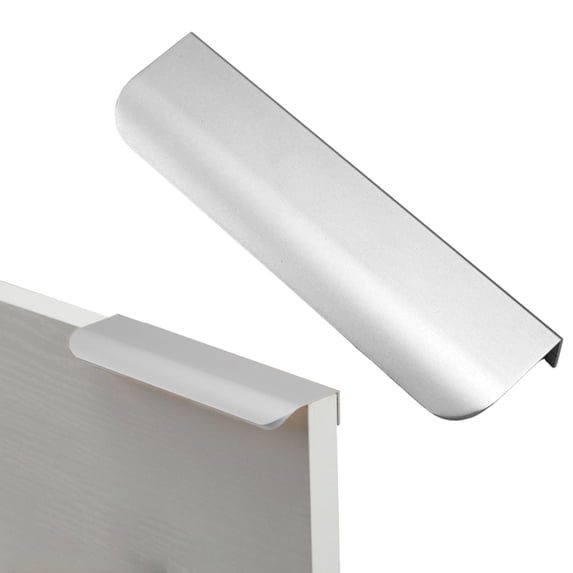 Kitchen Cabinet Finger Pull Handles – Metal Alloy Edge Pulls for Drawers, Cabinets & Sliding Doors – Modern Hardware, Durable, Easy Install, Smooth Rounded Design for Home Furniture, R-15cm