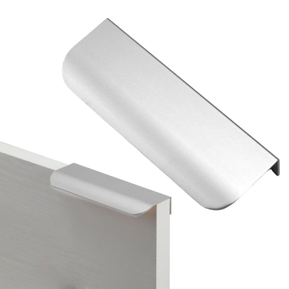 Kitchen Cabinet Finger Pull Handles – Metal Alloy Edge Pulls for Drawers, Cabinets & Sliding Doors – Modern Hardware, Durable, Easy Install, Smooth Rounded Design for Home Furniture, Q-12cm