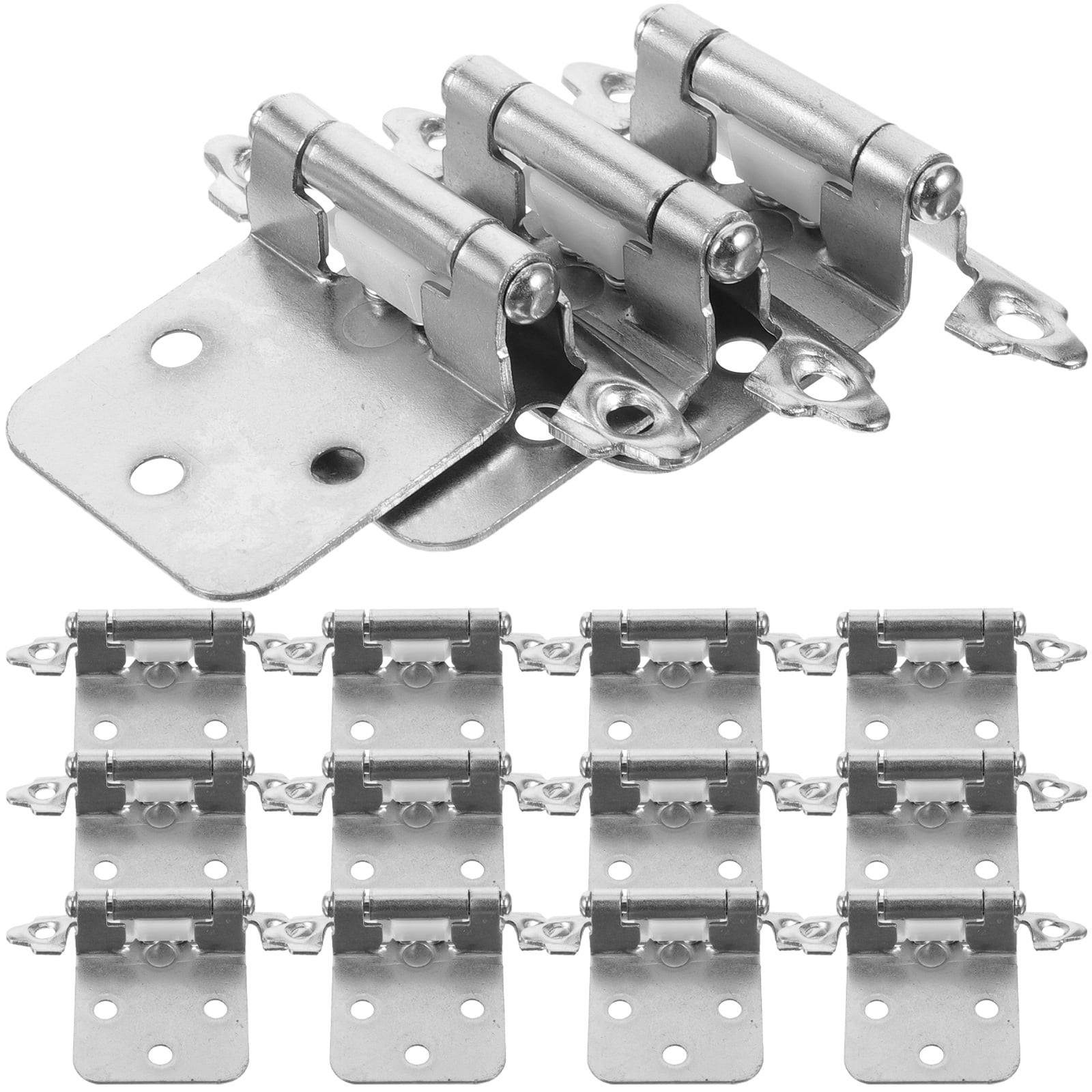 Kitchen Cabinet Hinges Soft Closing 16pcs Made of Iron Silver Color ...