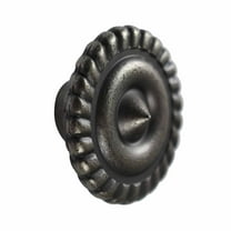Kitchen Cabinet Knob Pewter Brass 1 1/4" Diameter Round Shaped Renovators Supply