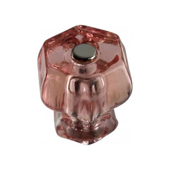 Kitchen Cabinet Knob Pink Glass Depression 1 1/4" Dia | Renovators Supply