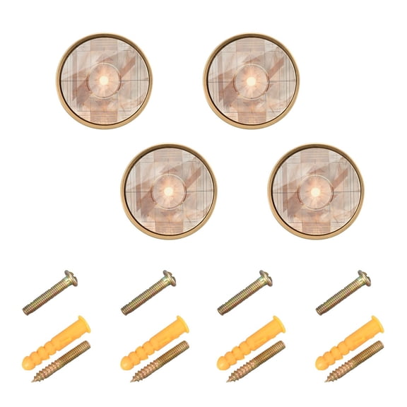 Kitchen Cabinet Knobs Cabinet Handles 1.25 inch Diameter Zinc Alloy Abstract Rose Beige Geometric 4 Pack