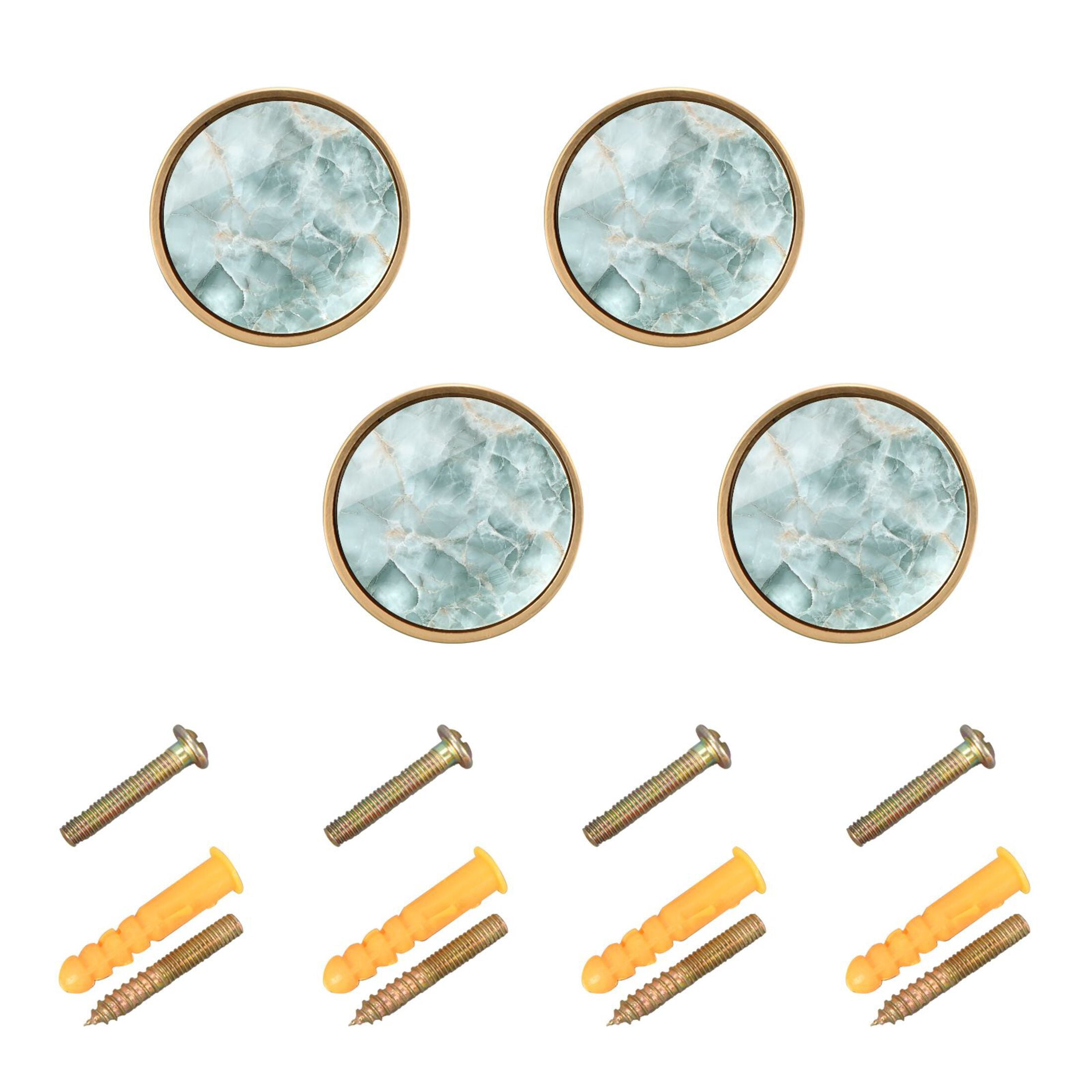 mint green dresser knobs Antique Clear Round Drawer Cabinet Knob With Mint Green Prints