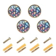 thumbnail image 1 of Kitchen Cabinet Knobs Cartoon Colorful Mushrooms Cabinet Handles Zinc 1.25 inch Diameter 4 Pcs, 1 of 9