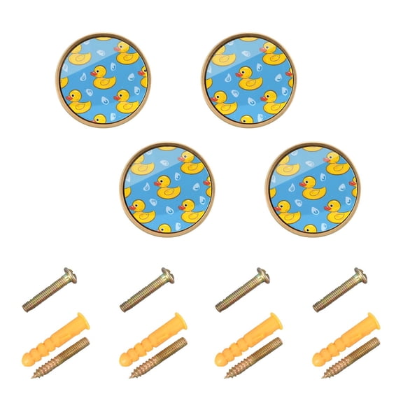 Kitchen Cabinet Knobs Little Duck on Water Cabinet Handles Zinc 1.25 inch Diameter 4 Pcs