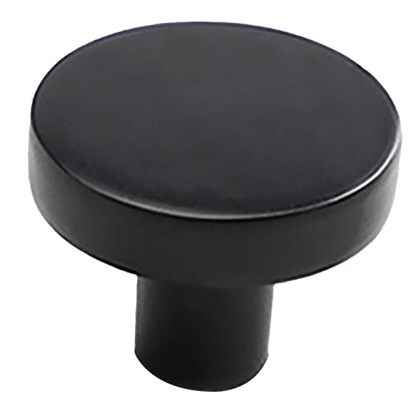 Kitchen Cabinet Knobs,Round Solid Drawer Knob,Heavy Duty Alloy Dresser Knobs,1-1/5 Inch Drawer Pulls,Cabinet Hardware for Closets Dresser and Drawers,Simple Drawer Handles(1.2x0.9")(Black)