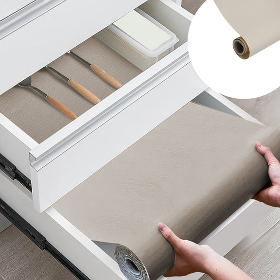 Kitchen Cabinet Liner, Shelf Liner Mat, EVA Refrigerator and Drawer Protector Pad, Non-Adhesive Non-Slip Waterproof Easy Clean, 1 Pack