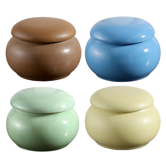 REOFLYUP Tea Storage Canisters Mini Tea Canister Ice Blue 4Pcs 2.16X2.16X1.57in