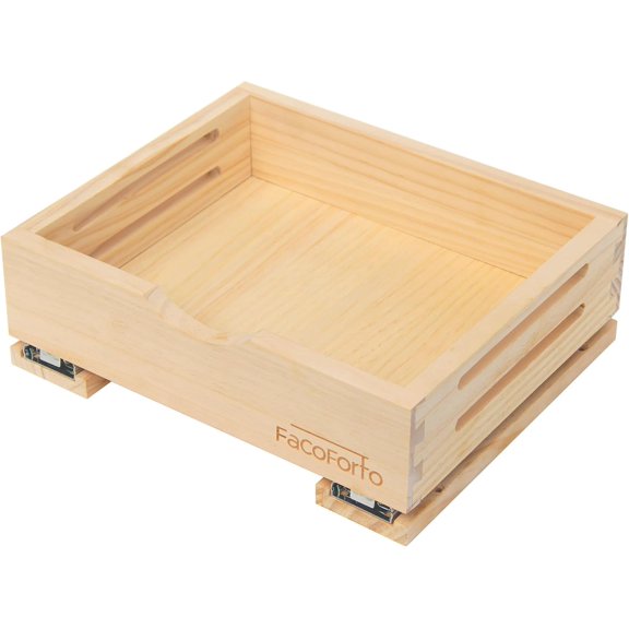 Kitchen Cabinet Organizer, Fully Assembled Drawer Wood Pull Out Tray Box Slide Shelve, Wooden Pull-Out Shelf (W12''D10''H3'')