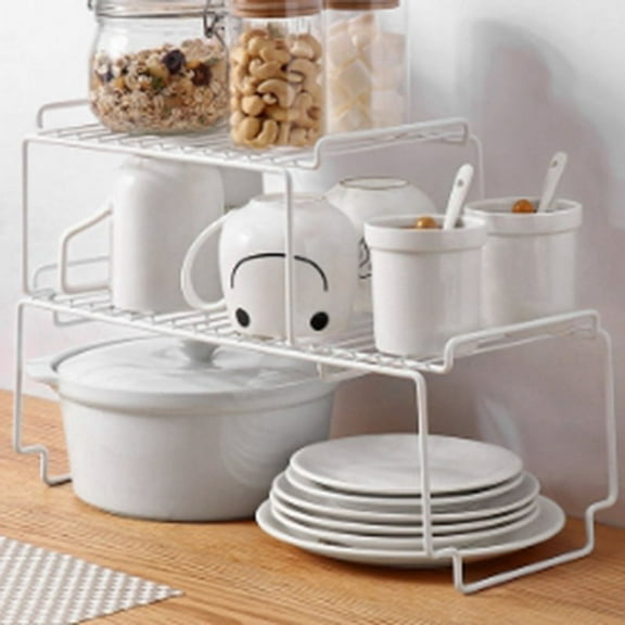 Kitchen Cabinet Organizer Storage Rack Holder Bathroom Cabinet Organizer Organization and Storage Shelves White