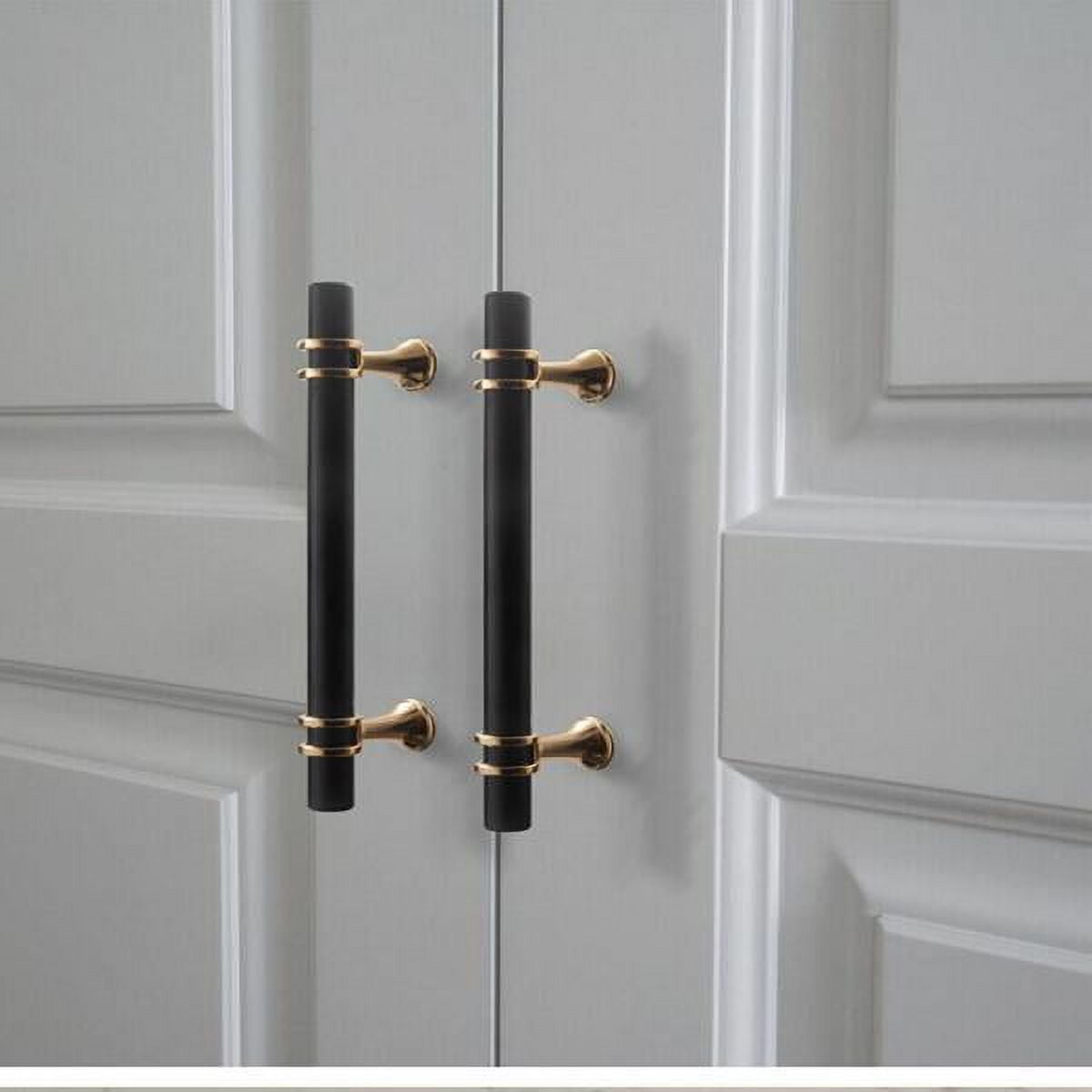 Kitchen Cabinet Pulls 3.77inch Hole Centers Black Drawer Handles with ...