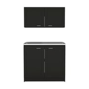 Kitchen Cabinet Set, Pantry Storage Cabinet with Doors, Modern Kitchen Furniture Unit,Wenge