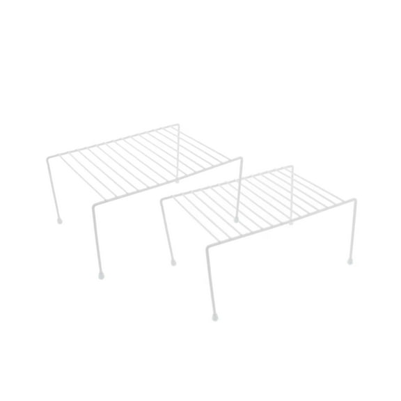 Kitchen Cabinet Shelf, Kitchen Organizer Rack Set of 2, Essentials White Wire Cabinet Shelf 10.5x7