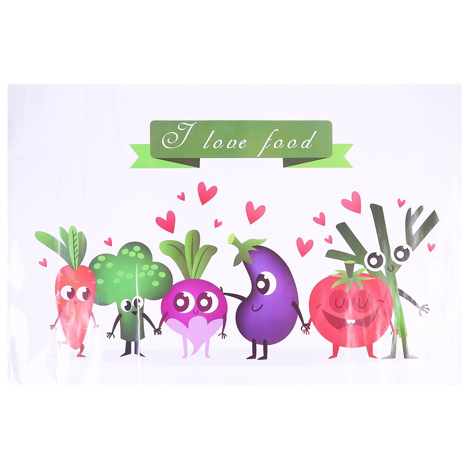 Kitchen Sticker 2 Sheets Kitchen Oil Proof Sticker Cartoon Wall Heat Resistant Tile