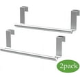 thumbnail image 1 of Kitchen Cabinet Towel Holder, 9" Professional Over Cabinet Towel Bar Rack, Universal Fit On Cupboard Doors, Stainless Steel Hand Towel and Washcloth Rack for Bathroom and Kitchen, 2 Pack Silver, 1 of 8