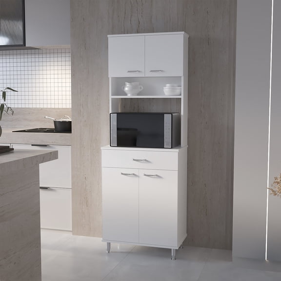 Kitchen Cabinet with Multiple Compartments | Stores Spices, Appliances and Utensils | Made of Particle Board | Arranges Kitchen Stuff