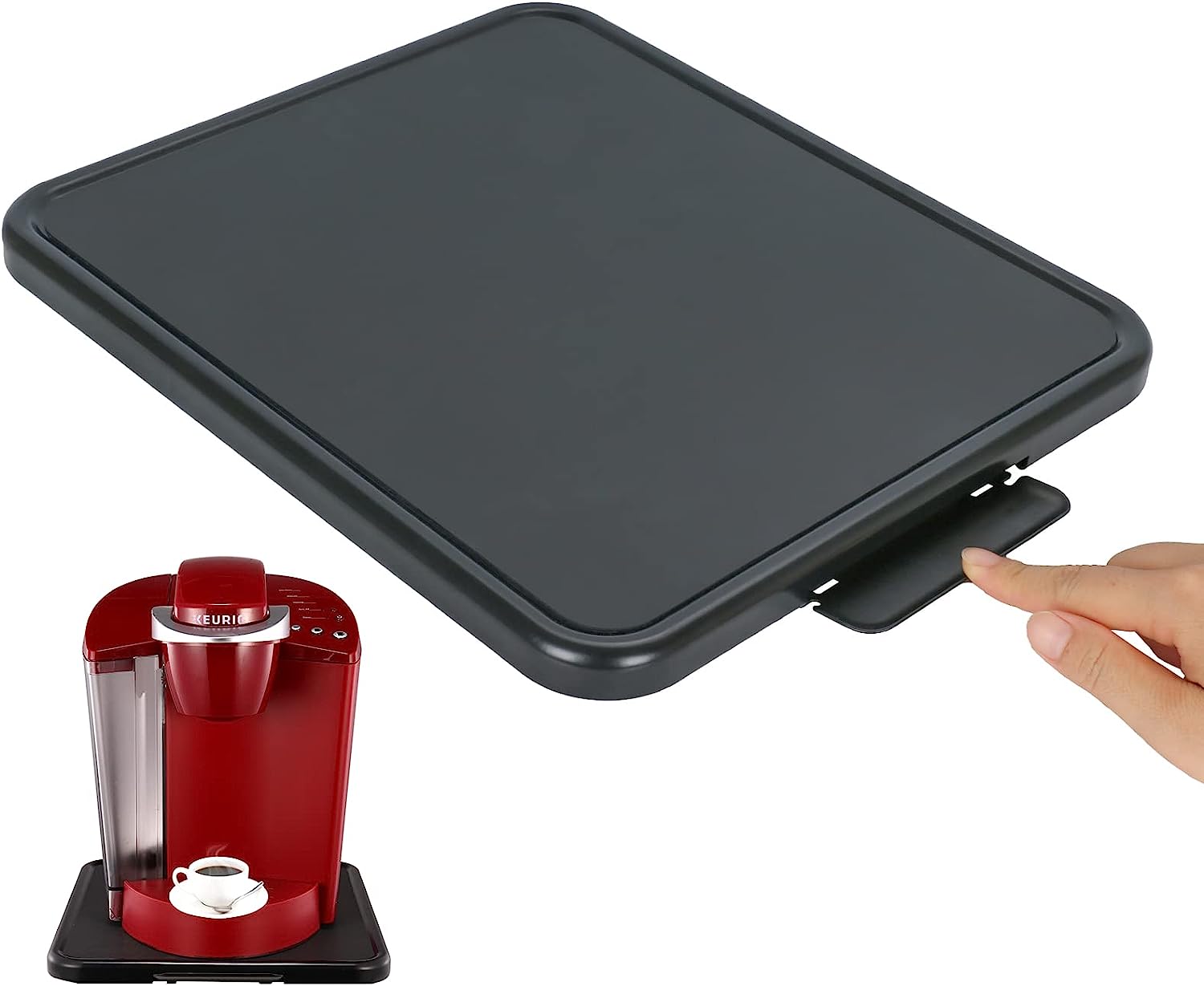 Kitchen Caddy Sliding Tray Appliance Coffee Maker Slider Large Rolling