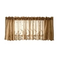 thumbnail image 1 of Kitchen Cafe Curtain, Fresh Lace Sheer Rod Pocket Small Window Tier 51x16in Lightweight Drapery for Kitchen Bathroom and Basement Window Treatment Decor, Coffee, 1 of 7