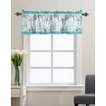 thumbnail image 1 of Kitchen Cafe Valance Curtain for Small Windows,Coastal Starfish Seahorse Anchor Lighthouse Rod Pocket Valances Teal Vintage Nautical Window Treatment Panel for Living Room/Bedroom/Bathroom,42x12in, 1 of 9