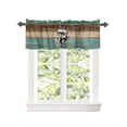 thumbnail image 1 of Kitchen Cafe Valance Curtain for Small Windows,Farm Cow Pig Chick on Retro Wooden Plank Rod Pocket Short Valances Rural Animals Window Treatment Panel for Living Room/Bedroom/Bathroom,60x18in, 1 of 1
