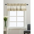 thumbnail image 1 of Kitchen Cafe Valance Curtain for Small Windows,Farmhouse Khaki and Vintage Brown Color Block Striped Rod Pocket Valances Burlap Texture Window Treatment Panel for Living Room/Bedroom/Bathroom,54x18in, 1 of 9