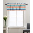 thumbnail image 1 of Kitchen Cafe Valance Curtain for Small Windows,Geometric Boho Ethnic Texture Rod Pocket Short Valances Abstract Floral Colorful Stripe Window Treatment Panel for Living Room/Bedroom/Bathroom,42x18in, 1 of 9