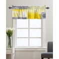 thumbnail image 1 of Kitchen Cafe Valance Curtain for Small Windows,Modern Abstract Geometric Art Rod Pocket Valances Yellow Grey Color Blocks Graffiti Window Treatment Panel for Living Room/Bedroom/Bathroom,42x18in, 1 of 9