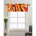 thumbnail image 1 of Kitchen Cafe Valance Curtain for Small Windows,Modern Groovy Psychedelic Rod Pocket Valances Abstract Marble Texture Aesthetic Art Window Treatment Panel for Living Room/Bedroom/Bathroom,60x18in, 1 of 9