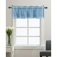 thumbnail image 1 of Kitchen Cafe Valance Curtain for Small Windows,Modernity Minimalist Solid Color Rod Pocket Short Valances Pure Wathet Baby Blue Window Treatment Panel for Living Room/Bedroom/Bathroom,60x18in, 1 of 9