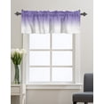 thumbnail image 1 of Kitchen Cafe Valance Curtain for Small Windows,Purple and White Color Ombre Rod Pocket Short Valances Minimalist Gradient Modern Art Window Treatment Panel for Living Room/Bedroom/Bathroom,54x18in, 1 of 9