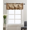 thumbnail image 1 of Kitchen Cafe Valance Curtain for Small Windows,Sexy Leopard High Heel Shoe Rod Pocket Short Valances Retro Wildlife Animal Skin Window Treatment Panel for Living Room/Bedroom/Bathroom,60x18in, 1 of 9