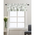 thumbnail image 1 of Kitchen Cafe Valance Curtain for Small Windows,Spring Eucalyptus Bamboo Leaves Rod Pocket Valances Watercolor Green Foliage on White Window Treatment Panel for Living Room/Bedroom/Bathroom,42x12in, 1 of 9