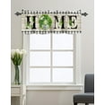 thumbnail image 1 of Kitchen Cafe Valance Curtain for Small Windows,Spring White Flowers Leaf and Wreath Rod Pocket Valances Farm Rustic Wood and Checker Window Treatment Panel for Living Room/Bedroom/Bathroom,60x18in, 1 of 9